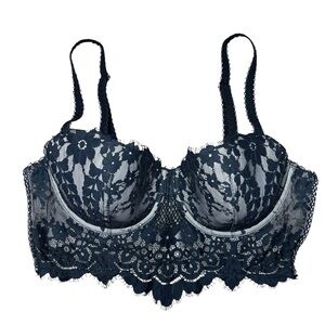 Victoria’s‎ Secret Dream Angels Lined Demi Bra Zipper Back 36C black/ivory